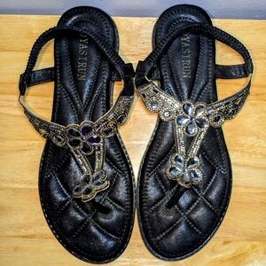 Womens size 9.5 rhinestone sandal